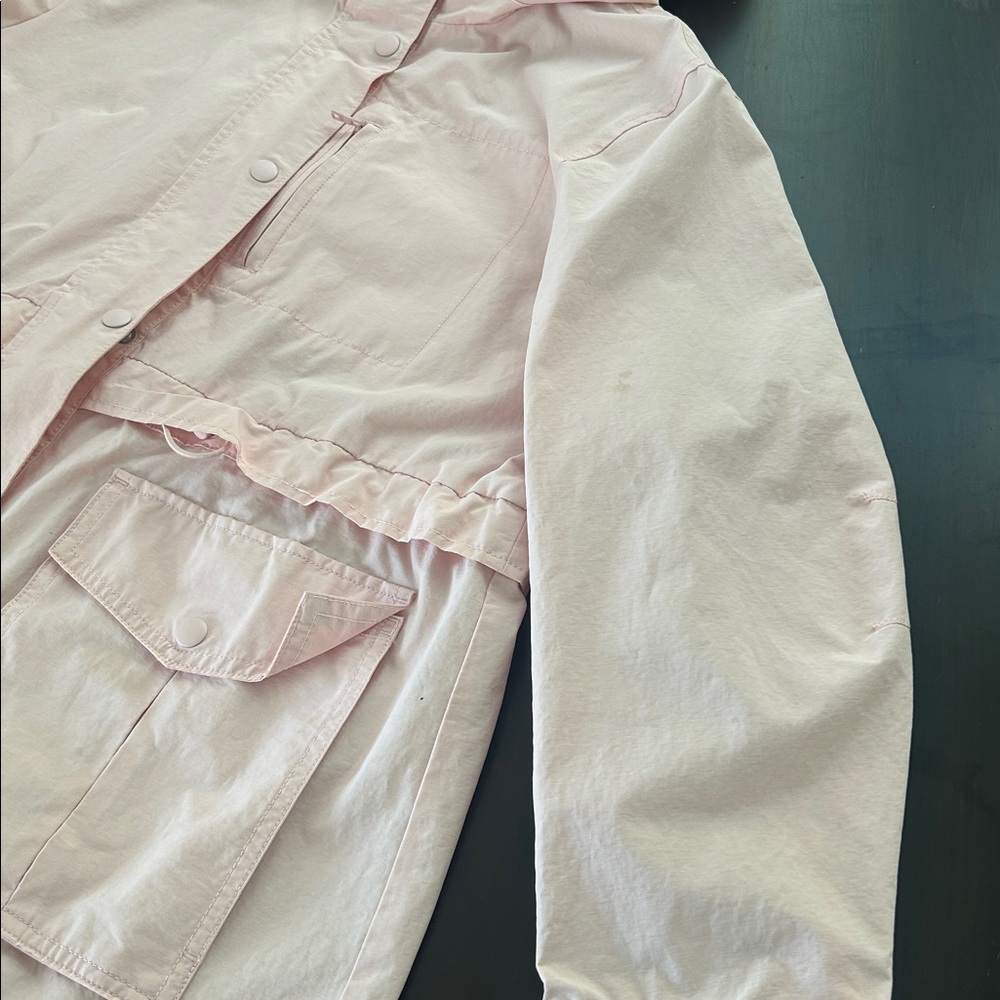 J. Crew Light Pink Hooded Utility Jacket - Picture 14 of 16